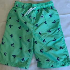 New boys swim trunks green
